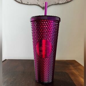 Starbucks Pink jeweled 24oz studded tumbler